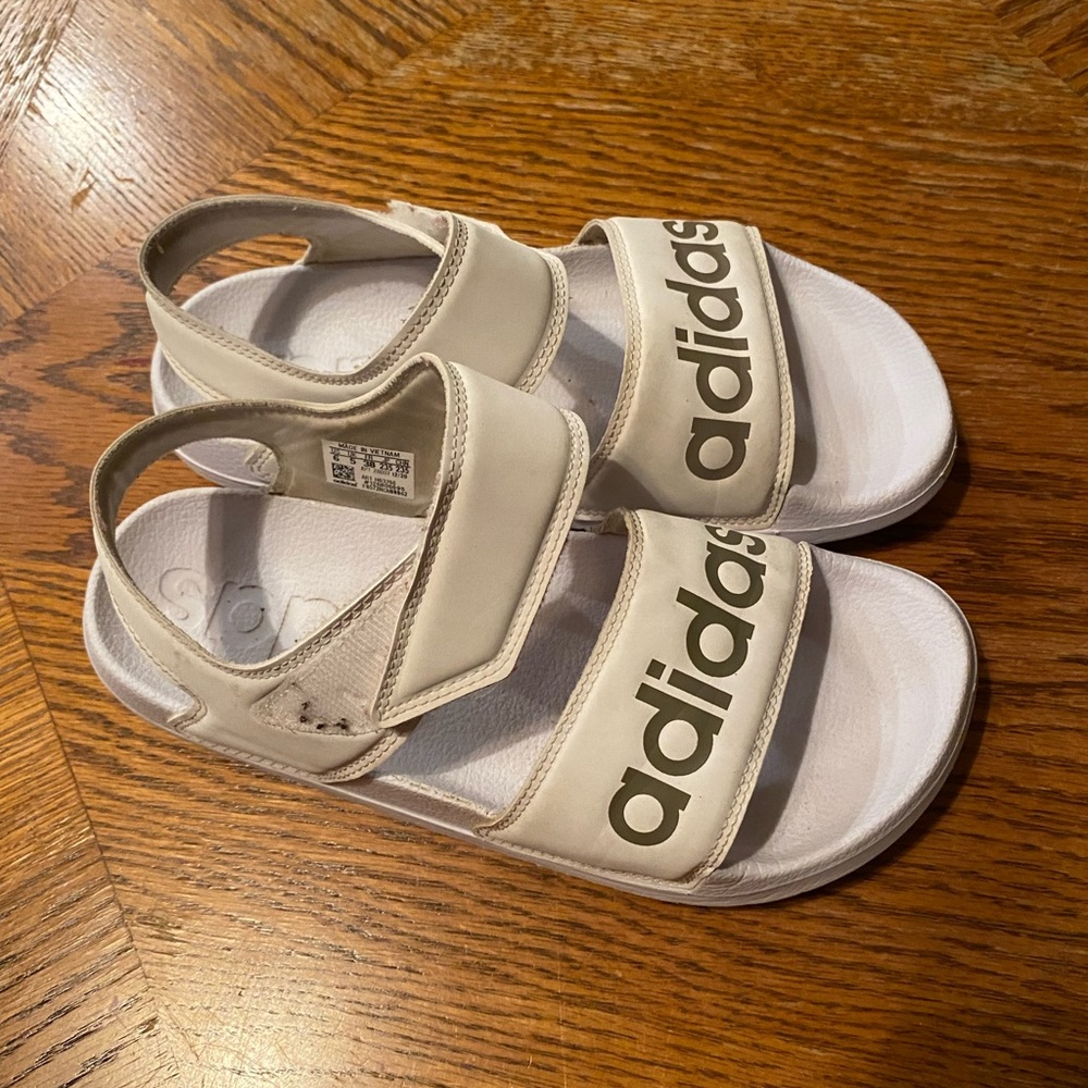 White adidas Sandals size 6